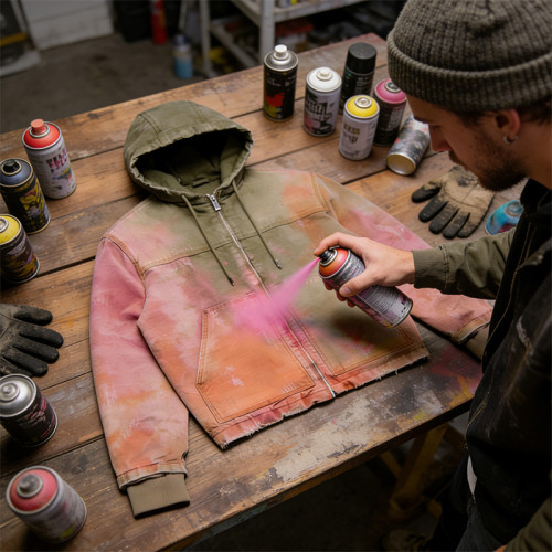 DIY Washed Distressed Ripped Hoodie | Spray Dye | Custom Streetwear Manufacturer