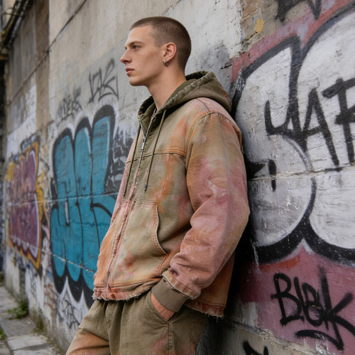 DIY Washed Distressed Ripped Hoodie | Spray Dye | Custom Streetwear Manufacturer
