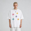 DIY Hand Painted T-Shirt | Custom Star Print | Oversized Cotton Tee | Custom Streetwear Manufacturer
