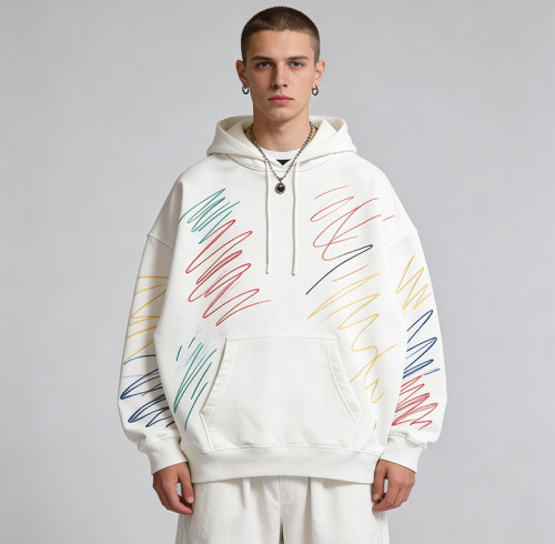 DIY Hand-Painted Hoodie | Custom Graffiti Streetwear | 100% Cotton | Streetwear Clothing Manufacturer