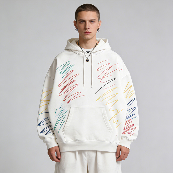DIY Hand-Painted Hoodie | Custom Graffiti Streetwear | 100% Cotton | Streetwear Clothing Manufacturer