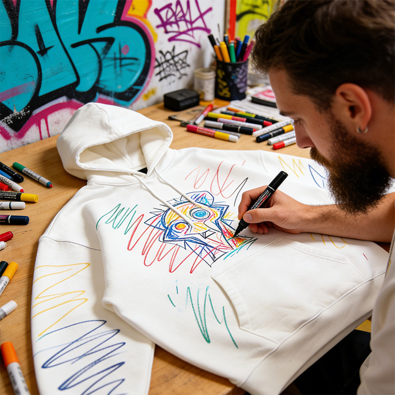 DIY Hand-Painted Hoodie