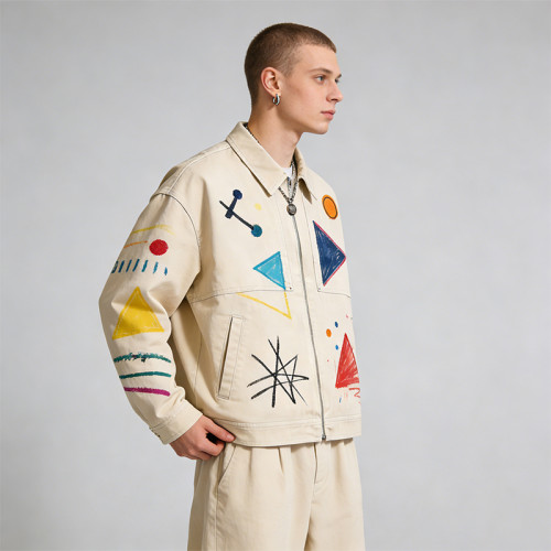 DIY Graffiti Art Canvas Jacket | 100% Cotton | Custom Graffiti Style | Clothing Manufacturer