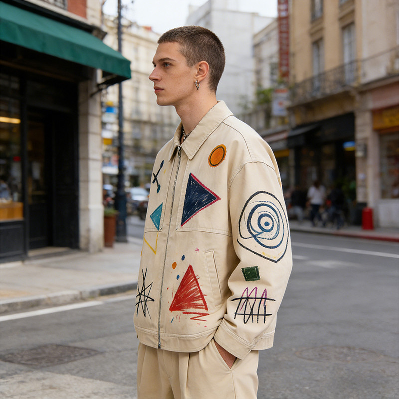 DIY Graffiti Art Canvas Jacket