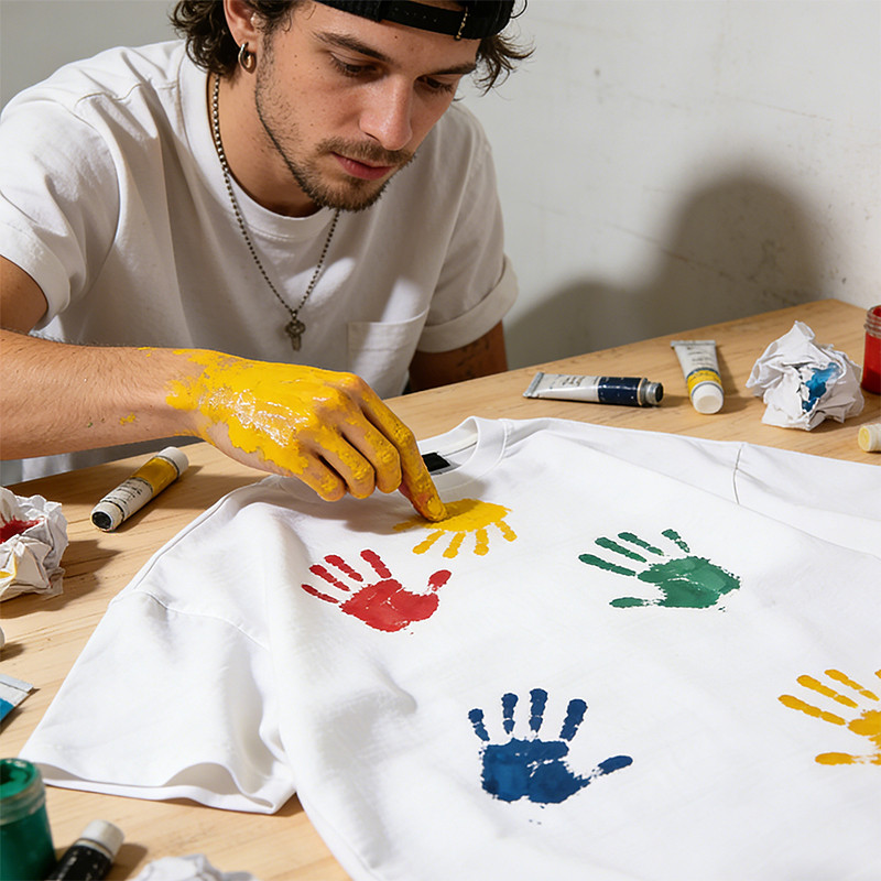 DIY Handprint Graphic Tee