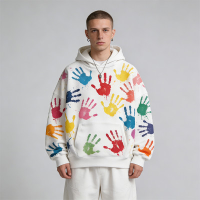 DIY Handprint Hoodie | Custom Graffiti Streetwear | Custom Streetwear Manufacturer