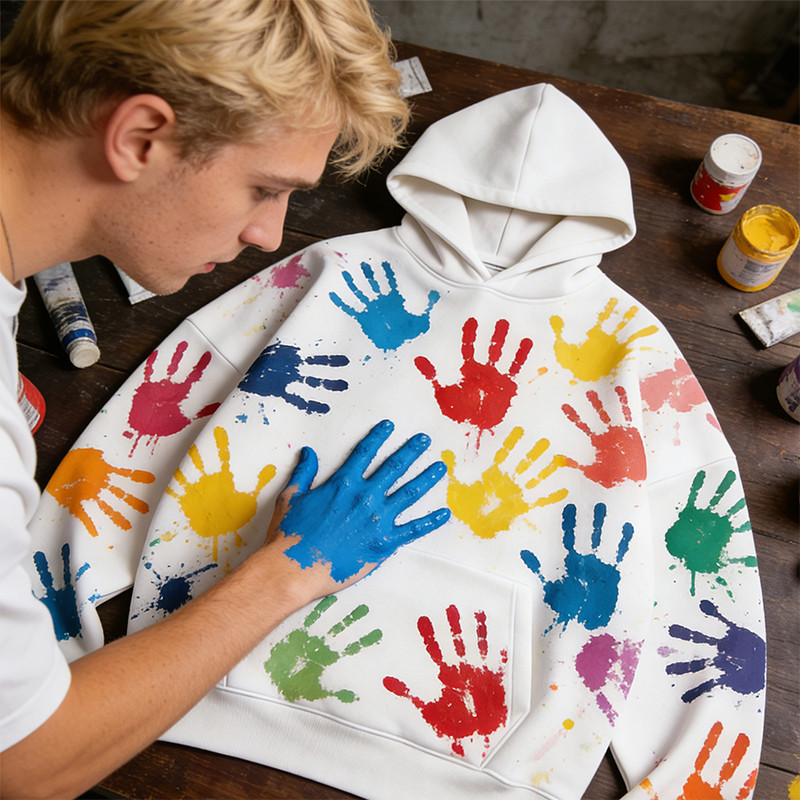 DIY Handprint Hoodie