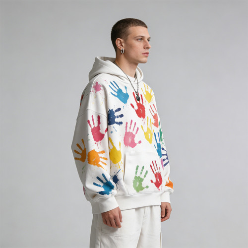 DIY Handprint Hoodie | Custom Graffiti Streetwear | Custom Streetwear Manufacturer
