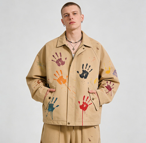 DIY Handprint Jacket | Custom Artisan Workwear | Streetwear Clothing Manufacturer
