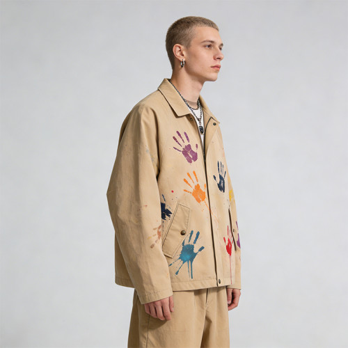 DIY Handprint Jacket | Custom Artisan Workwear | Streetwear Clothing Manufacturer
