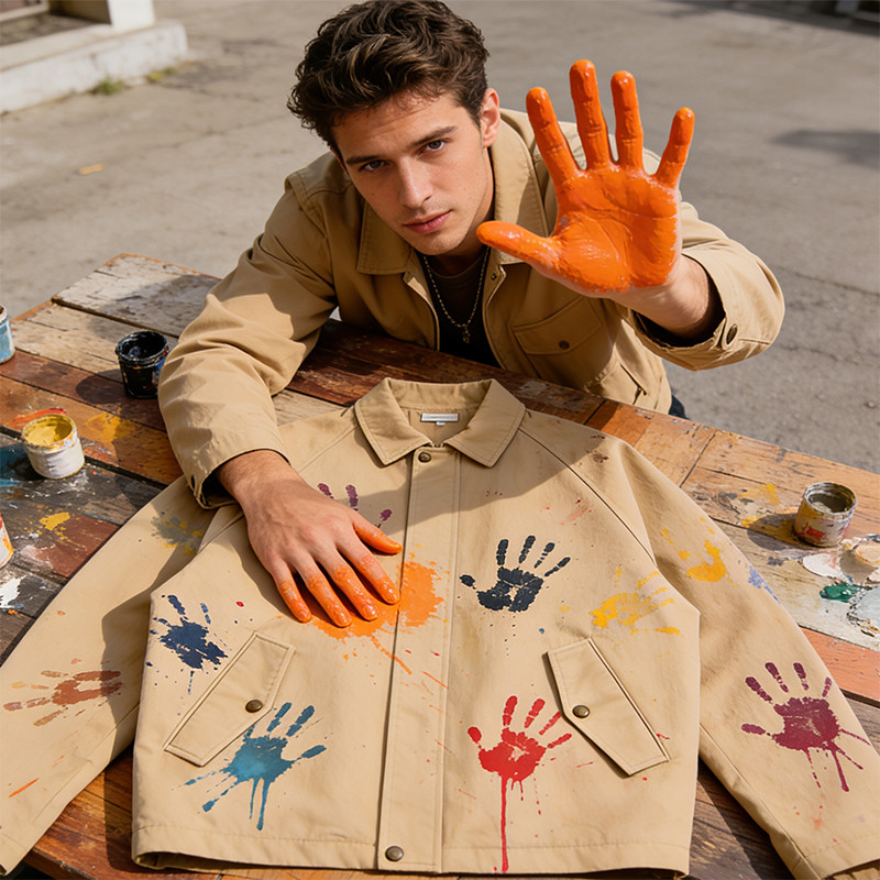 DIY Handprint Jacket