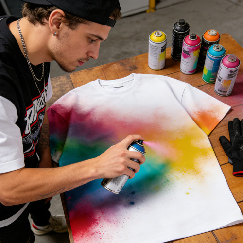 DIY Spray Dye T-Shirt | Custom Graffiti Tee | Streetwear Manufacturer