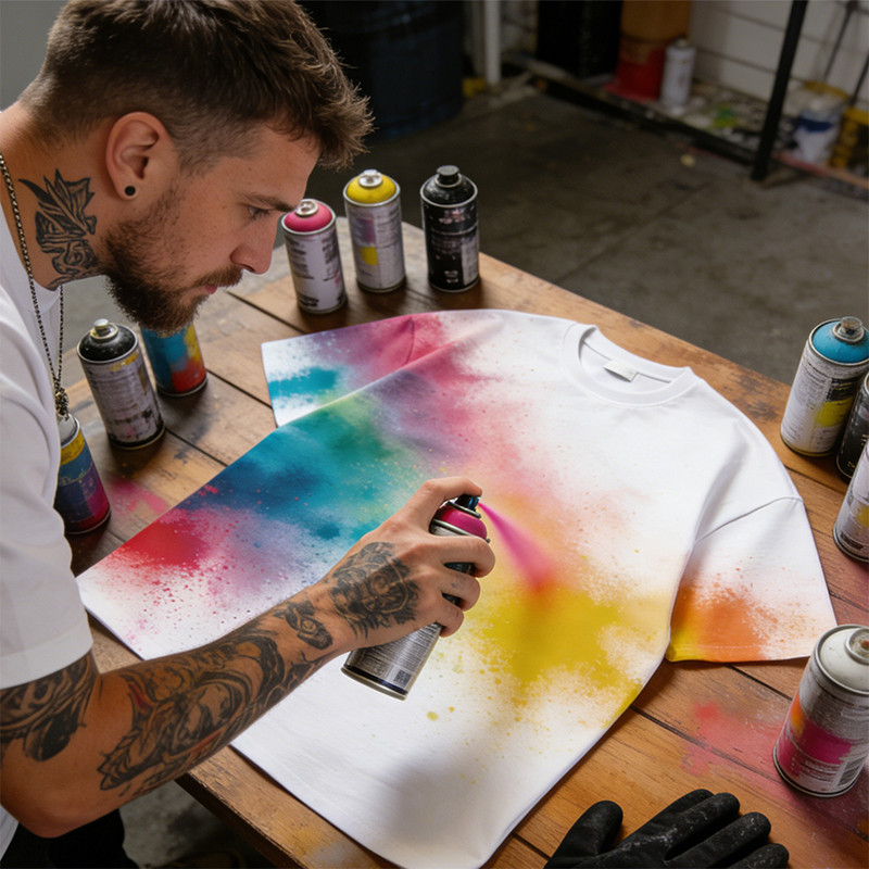 DIY Spray Dye T-Shirt
