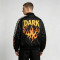 DTG Print Screen Printing Patchwork Racing Jacket | Vintage Skull Flame Streetwear | Custom Streetwear