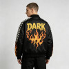 DTG Print Screen Printing Patchwork Racing Jacket | Vintage Skull Flame Streetwear | Custom Streetwear