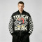 DTG Print Applique Patchwork Racing Jacket | Vintage Racing Skull Streetwear | Clothing Manufacturer