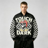 DTG Print Applique Patchwork Racing Jacket | Vintage Racing Skull Streetwear | Clothing Manufacturer
