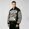 DTG Print Applique Patchwork Racing Jacket | Vintage Racing Skull Streetwear | Clothing Manufacturer