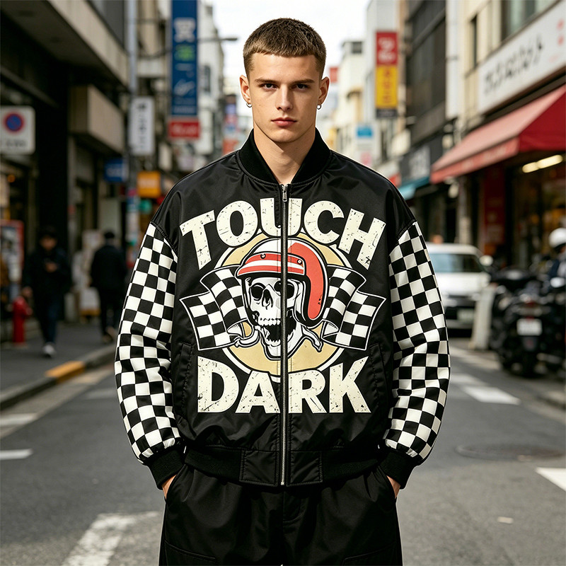 DTG Print Applique Patchwork Racing Jacket