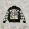 DTG Print Applique Patchwork Racing Jacket | Vintage Racing Skull Streetwear | Clothing Manufacturer