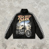 DTG Print Patchwork Checkerboard Racing Jacket | Vintage 97 Streetwear | Custom Streetwear Manufacturer