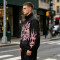 Digital Print Vintage Raing Flame Graphic Jacket | Oversized Black Jacket | Streetwear Manufacturer