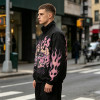 Digital Print Vintage Raing Flame Graphic Jacket | Oversized Black Jacket | Streetwear Manufacturer
