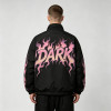 Digital Print Vintage Raing Flame Graphic Jacket | Oversized Black Jacket | Streetwear Manufacturer