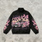 Digital Print Vintage Raing Flame Graphic Jacket | Oversized Black Jacket | Streetwear Manufacturer