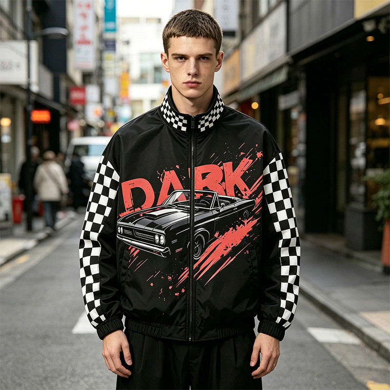 Digital Print and Screen Print Racing Jacket
