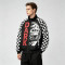 Screen Print and Checkerboard Patchwork Jacket | Vintage Racing Jacket | 100% Polyester | Streetwear Manufacturer