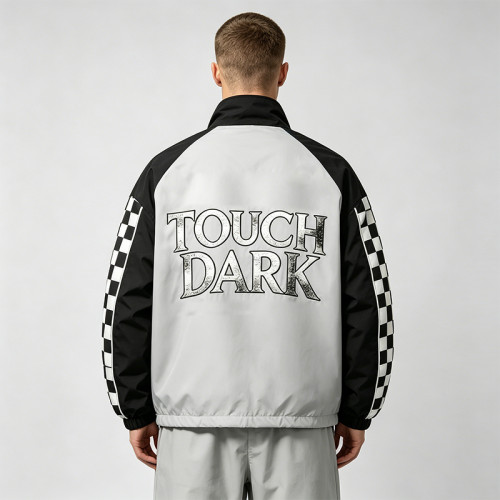 DTG Print Screen Print Patchwork Jacket | Vintage Racing Jacket | Streetwear Manufacturer
