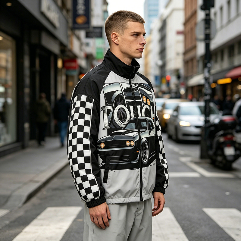 DTG Print Screen Print Patchwork Jacket
