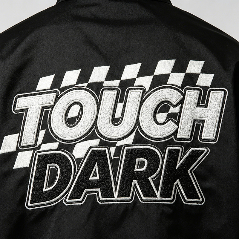 Applique Patchwork Print Vintage Biker Jacket