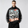 Printed Patchwork Racing Jacket | Vintage Streetwear | Y2K Style | Streetwear Manufacturer