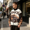 Patchwork DTG Print Vintage Biker Jacket | Y2K Racing Jacket | Custom Streetwear Manufacturer