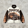 Patchwork DTG Print Vintage Biker Jacket | Y2K Racing Jacket | Custom Streetwear Manufacturer