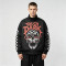DTG and Screen Print 88 Skull Graphic Biker Jacket | Vintage Racing Streetwear | Clothing Manufacturer