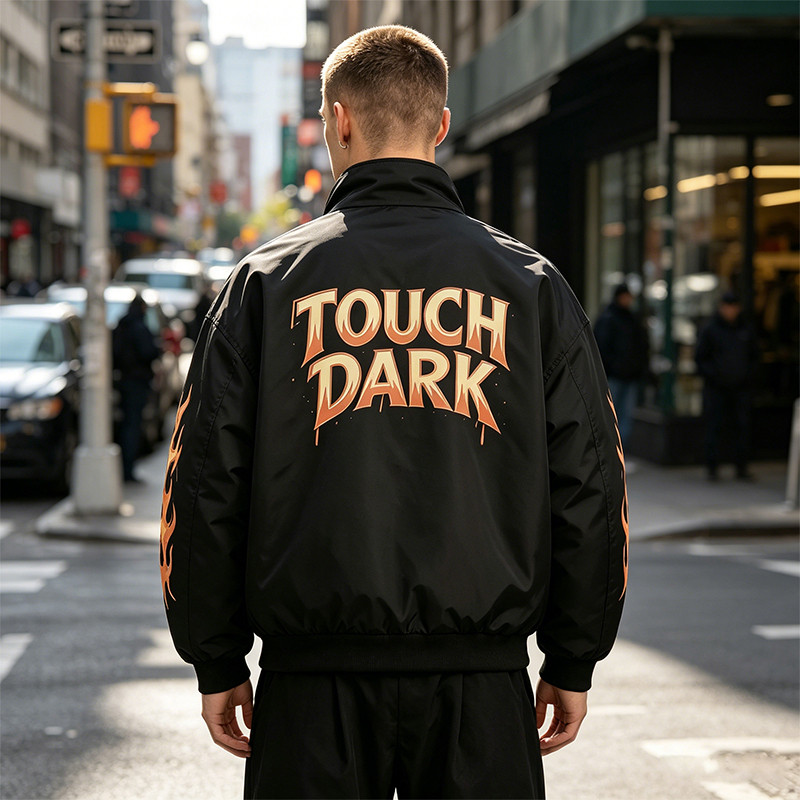 DTG Print Vintage Skull Racing Jacket