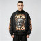 DTG Print Vintage Skull Racing Jacket | Retro Flame Biker | Custom Streetwear Manufacturer