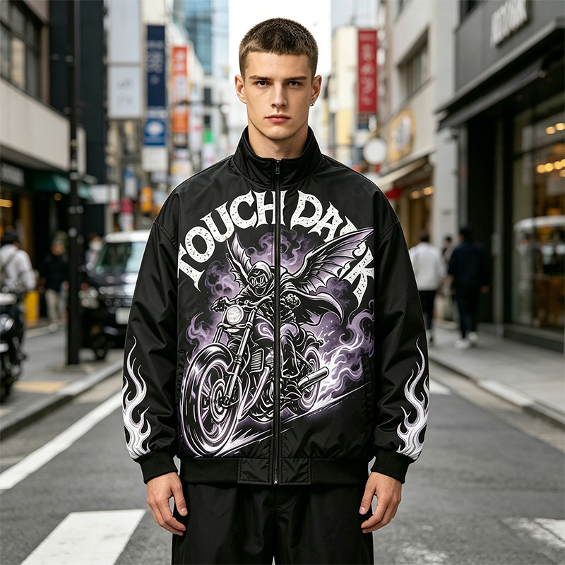 DTG Print Applique Vintage Racing Jacket