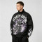 DTG Print Applique Vintage Racing Jacket | Gothic Graphic Skull Flame Jacket | Streetwear Manufacturer