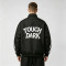 DTG Print Applique Vintage Racing Jacket | Gothic Graphic Skull Flame Jacket | Streetwear Manufacturer
