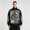 DTG Print Vintage Racing Jacket | Graphic Flame Oversized Bomber | Streetwear Manufacturer