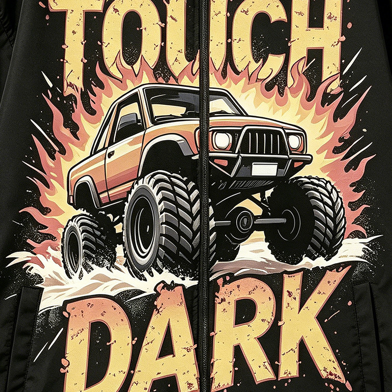 DTG Print Monster Truck Flame Jacket