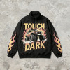 DTG Print Monster Truck Flame Jacket | Vintage Graphic Racing Streetwear | OEM Streetwear