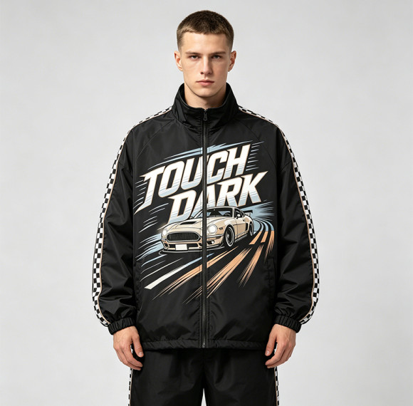Patchwork DTG Screen Print Racing Jacket | Y2K Vintage Windbreaker | Streetwear Manufacturer
