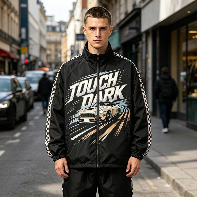 Patchwork DTG Screen Print Racing Jacket