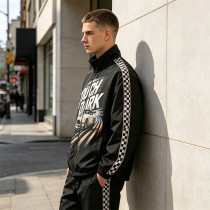Patchwork DTG Screen Print Racing Jacket | Y2K Vintage Windbreaker | Streetwear Manufacturer