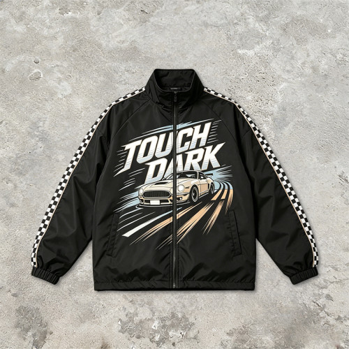 Patchwork DTG Screen Print Racing Jacket | Y2K Vintage Windbreaker | Streetwear Manufacturer